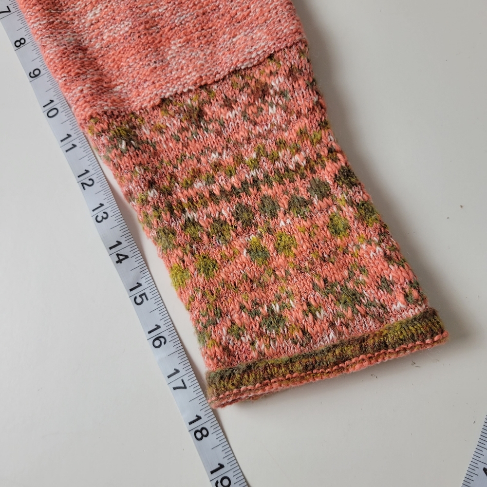 EUC Anthropologie Pilcro Drew Surplice Sweater Wrap Boho Fair Isle - Picture 9 of 11